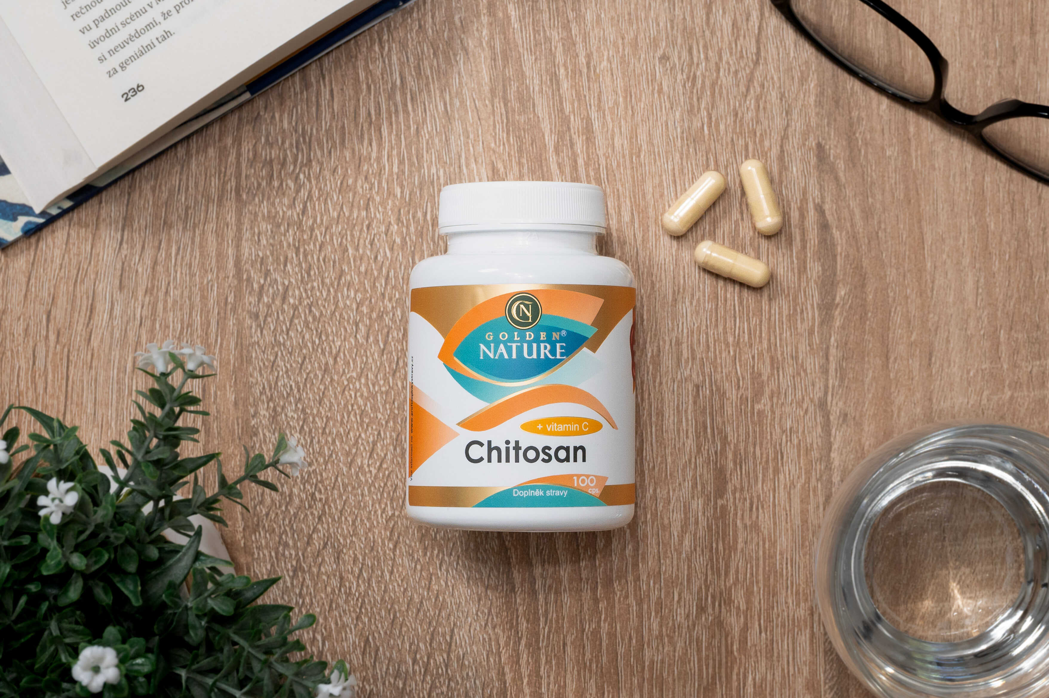 Golden Nature chitosan s vitaminem C